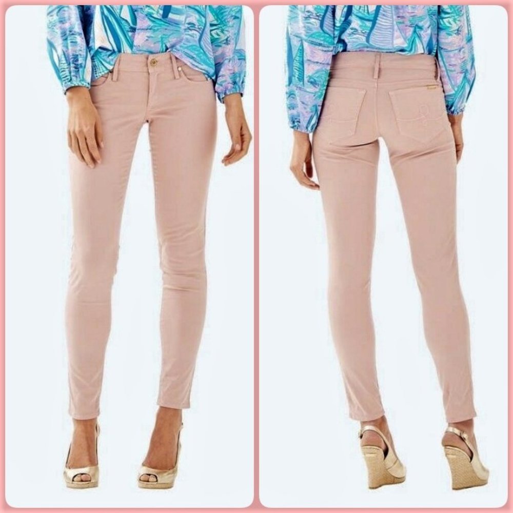 NWT Lilly Pulitzer Worth Skinny Jean in Rose, s 8